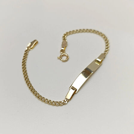 Çocuk İsim Yazılabilir Bileklik 14 Ayar Altın HD VİDEOLU