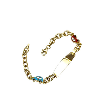 Çocuk İsim Yazılabilir Bileklik 14 Ayar Altın HD VİDEOLU