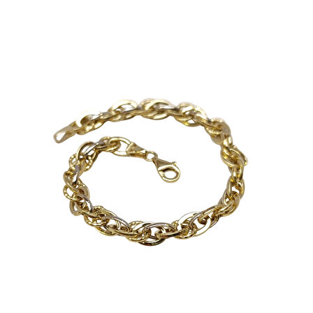 7.2mm Palamut Haloy Bileklik Künye 14 Ayar Altın HD VİDEOLU