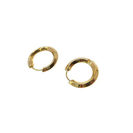 23mm Klasik Piramit Halka Küpe 14 Ayar Altın HD VİDEOLU