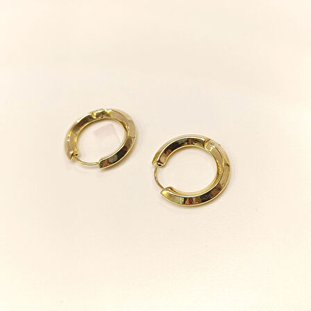 23mm Klasik Piramit Halka Küpe 14 Ayar Altın HD VİDEOLU