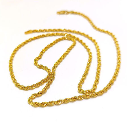 70cm 2.2mm Halat Zincir 14 Ayar Altın 4K VİDEOLU