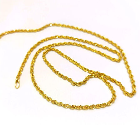 70cm 2.2mm Halat Zincir 14 Ayar Altın 4K VİDEOLU