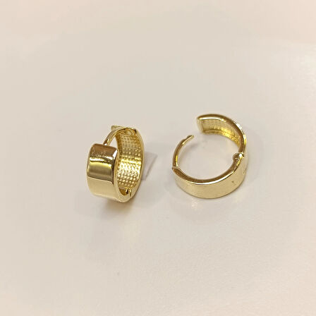 13mm Klasik Ray Halka Küpe 14 Ayar Altın HD VİDEOLU