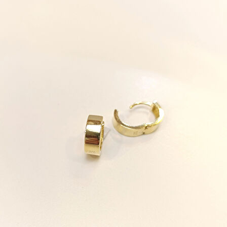 13mm Klasik Ray Halka Küpe 14 Ayar Altın HD VİDEOLU