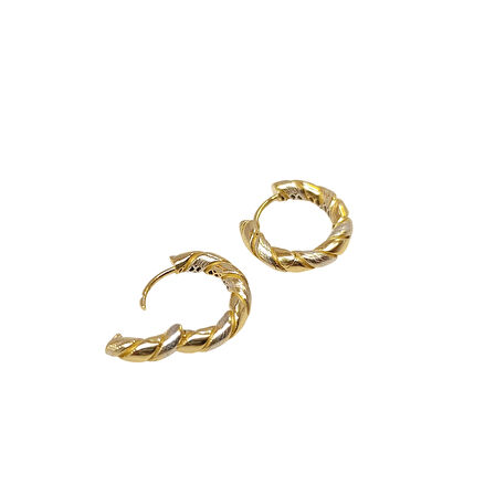 18.6mm Burgu Halka Küpe 14 Ayar Altın HD VİDEOLU