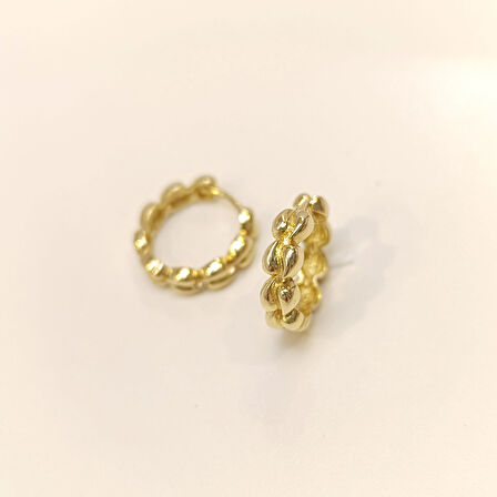 16mm Damla Halka Küpe 14 Ayar Altın HD VİDEOLU