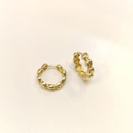 16mm Damla Halka Küpe 14 Ayar Altın HD VİDEOLU