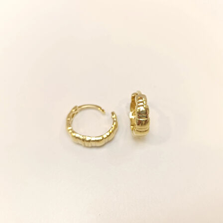 16.5mm Halka Küpe 14 Ayar Altın HD VİDEOLU