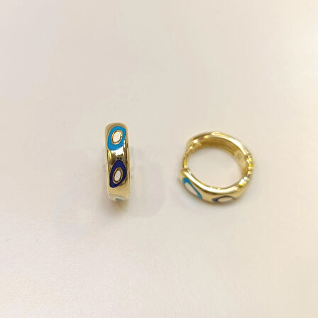 14.5mm Mineli Halka Küpe 14 Ayar Altın HD VİDEOLU