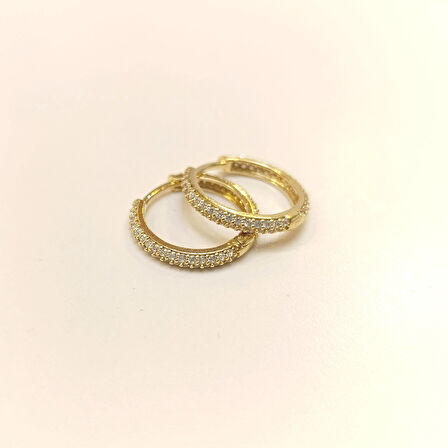 20mm Su Yolu Halka Küpe 14 Ayar Altın HD VİDEOLU