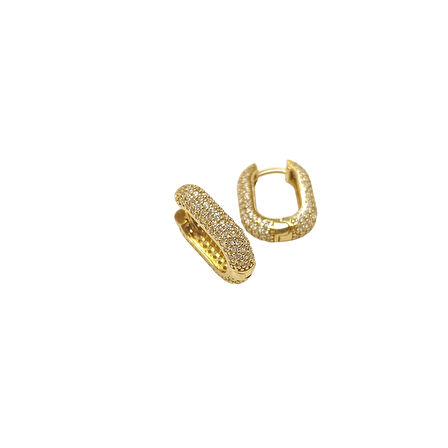 18.3mm Su Yolu Halka Küpe 14 Ayar Altın HD VİDEOLU