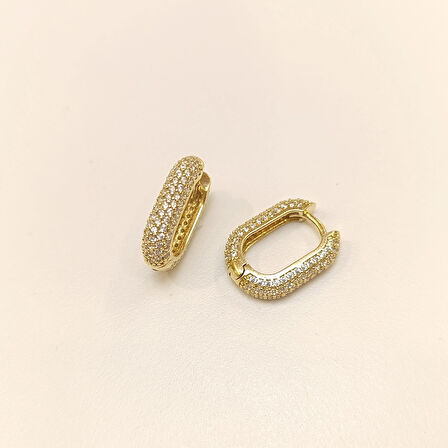 18.3mm Su Yolu Halka Küpe 14 Ayar Altın HD VİDEOLU