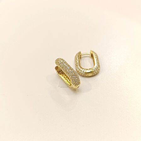 18.3mm Su Yolu Halka Küpe 14 Ayar Altın HD VİDEOLU