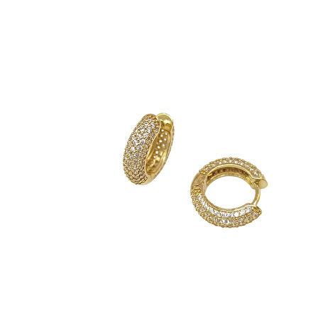 14.6mm Su Yolu Halka Küpe 14 Ayar Altın HD VİDEOLU