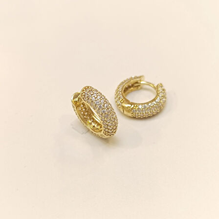 14.6mm Su Yolu Halka Küpe 14 Ayar Altın HD VİDEOLU