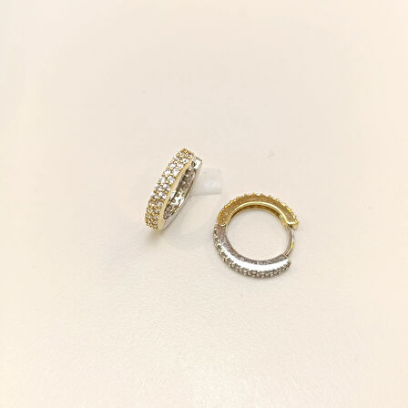 13.3mm Su Yolu Halka Küpe 14 Ayar Altın HD VİDEOLU