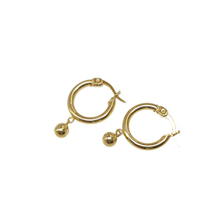 27mm Toplu Halka Küpe 14 Ayar Altın HD VİDEOLU