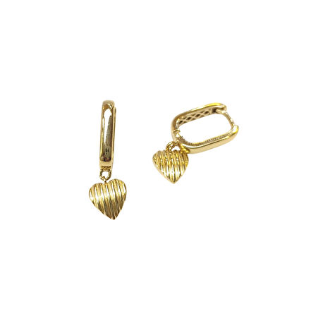 27mm Kalpli Halka Küpe 14 Ayar Altın HD VİDEOLU