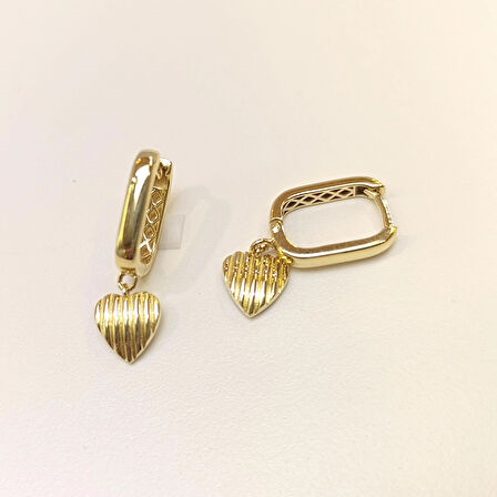 27mm Kalpli Halka Küpe 14 Ayar Altın HD VİDEOLU