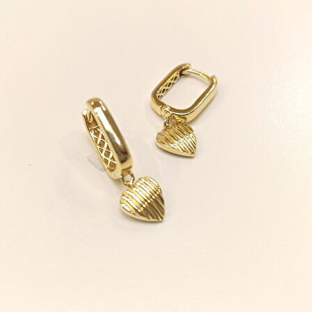 27mm Kalpli Halka Küpe 14 Ayar Altın HD VİDEOLU