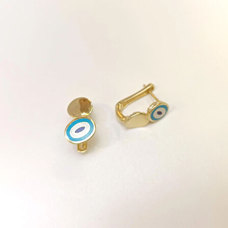 Mineli Göz Küpe 14 Ayar Altın HD VİDEOLU