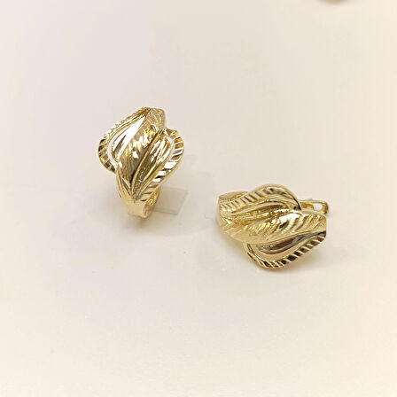 Taşsız Küpe 14 Ayar Altın HD VİDEOLU