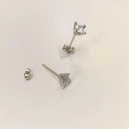 Tek Taş Küpe 14 Ayar Altın HD VİDEOLU