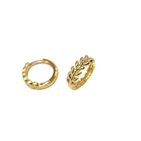 12.2mm Başak Halka Küpe 14 Ayar Altın HD VİDEOLU