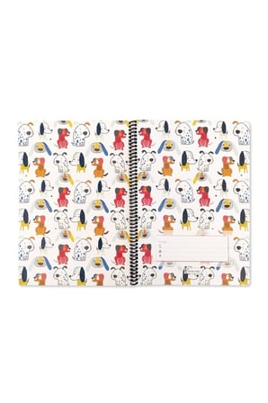 Keskin Color Animal Friends Spiralli Köpekler Karton Kapak 80 Yaprak A4 Kareli Defter