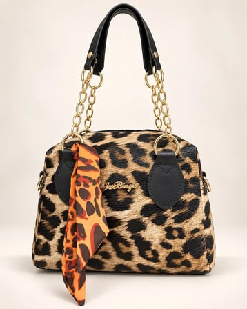 Savanna Bag Leopar Desenli Zincir Detaylı Çanta