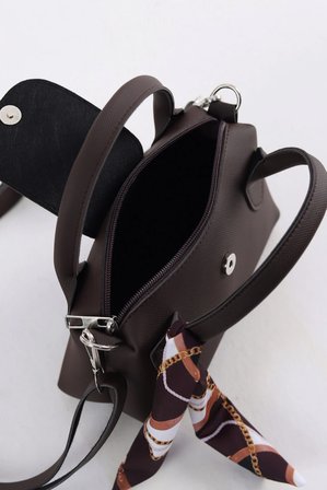 Luna Kahverengi Mini Bag Kadın Omuz Çantası