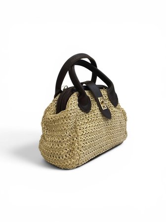 Sienna Straw Mini Bag Kadın Krem Hasır Çanta