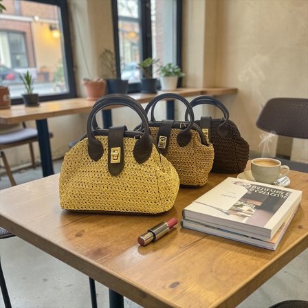 Sienna Straw Mini Bag Kadın Krem Hasır Çanta