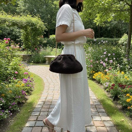Sienna Straw Bag Kadın Koyu Kahverengi Hasır Clutch Çanta