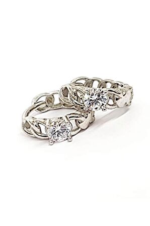 zirkon tektaşlı gümüş şarnel halka küpe