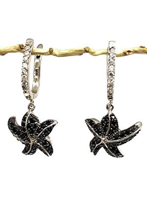 Deniz Yıldızı Figürlü Gümüş Kadın Küpe