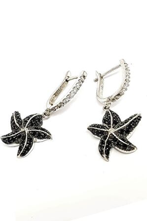 Deniz Yıldızı Figürlü Gümüş Kadın Küpe