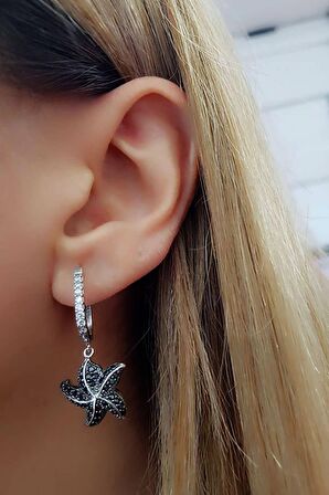 Deniz Yıldızı Figürlü Gümüş Kadın Küpe