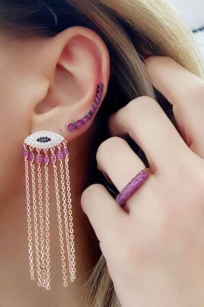 Italyan tasarimi Göz figurlu.modern 925 ayar gümüş lüks kupe