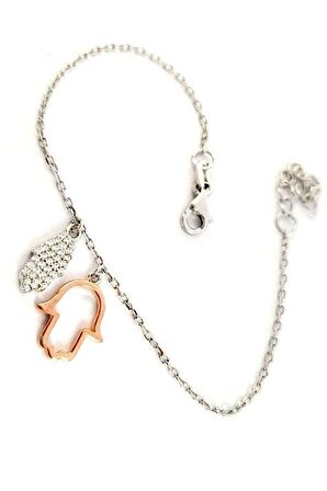 Fatmanın eli figürlü gümüş bileklik 