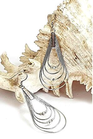 925 ayar gümüş tasarım bohem küpe.