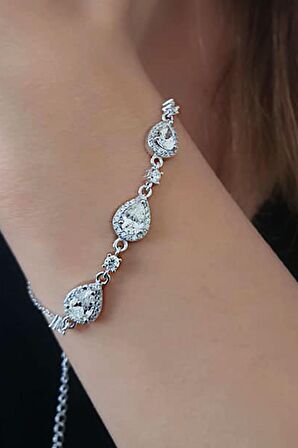 SKY DIAMOND Gümüş Lüks Bayan Bileklik