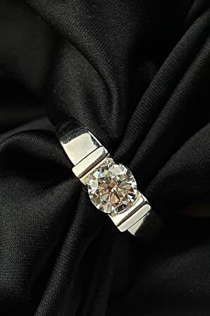 SKY DIAMOND gümüş tek taş yüzük