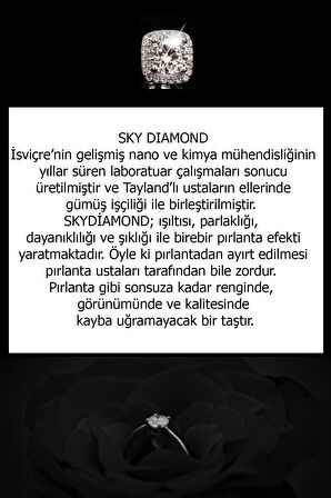 SKY DIAMOND gümüş yedi taş yüzük