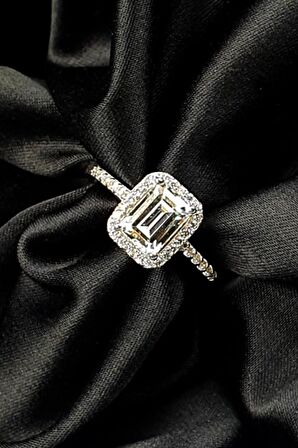 SKY DIAMOND gümüş tek taş yüzük