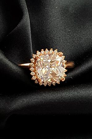 SKY DIAMOND gümüş tek taş yüzük 