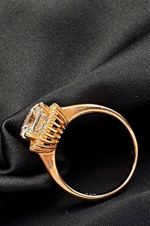 SKY DIAMOND gümüş tek taş yüzük 