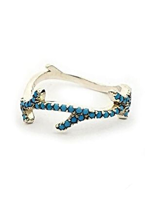 Turkuaz taşlı gümüş yüzük