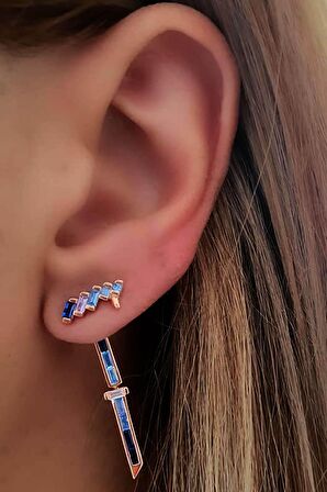 Italyan tasarımı gümüş rose lüks ear cuff kupe 
